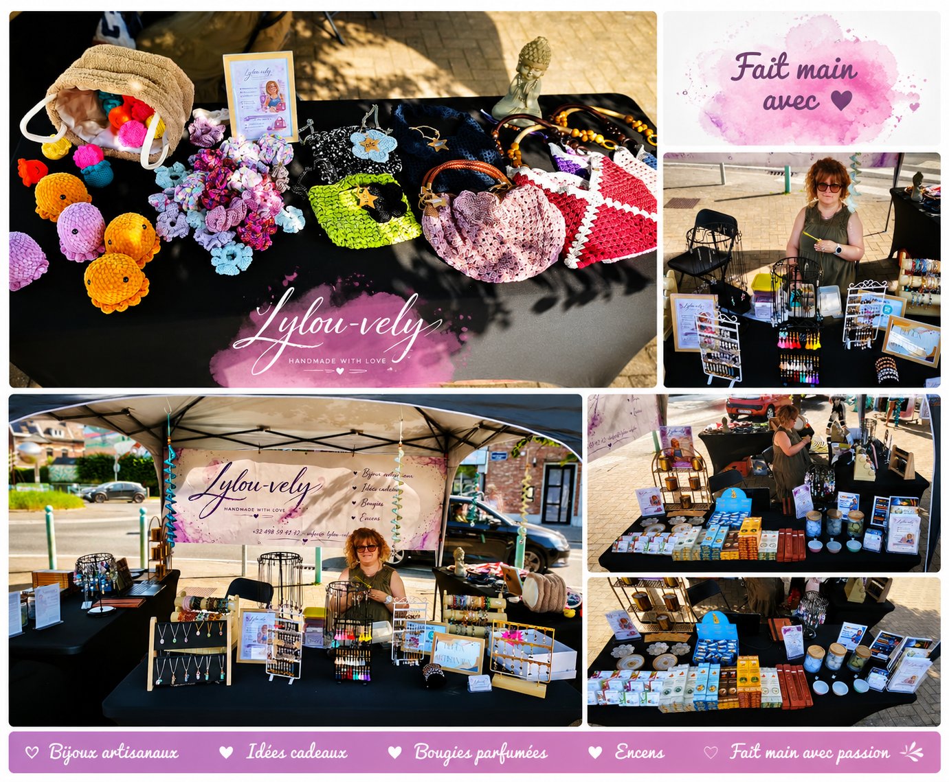 Stand Lylou-vely au marché de Chaudfontaine